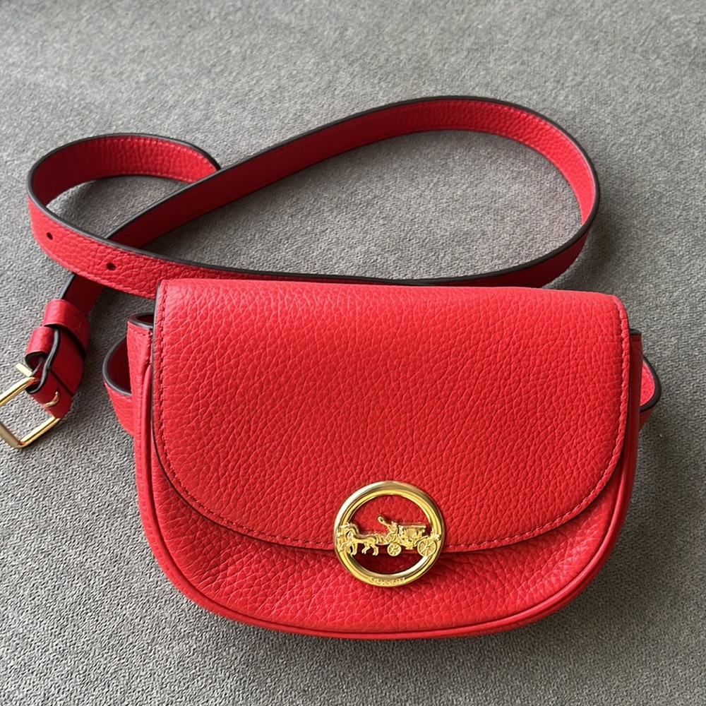 Coach bag with belt